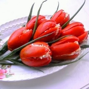 Тюльпаны с помидоров