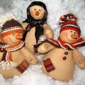Кофейно-коричный снеговик на Новый год своими руками. Мастер-класс.